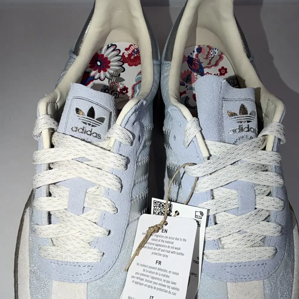 Adidas Sambae Liberty London Women's Low Top Lace-Up Canvas Sneakers IH1967 - Picture 3 of 8